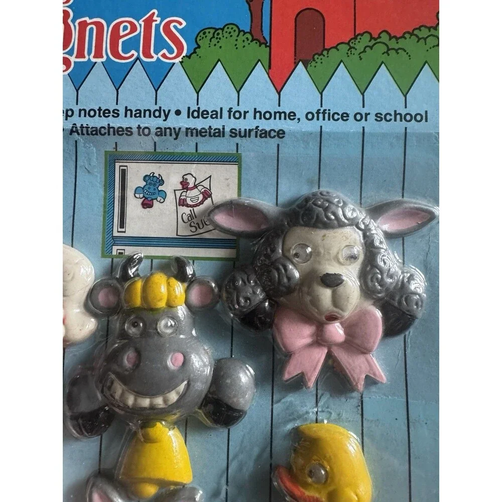 Set Of 6 Country Critters Refrigerator Magnets New Design Farm Vintage Sealed